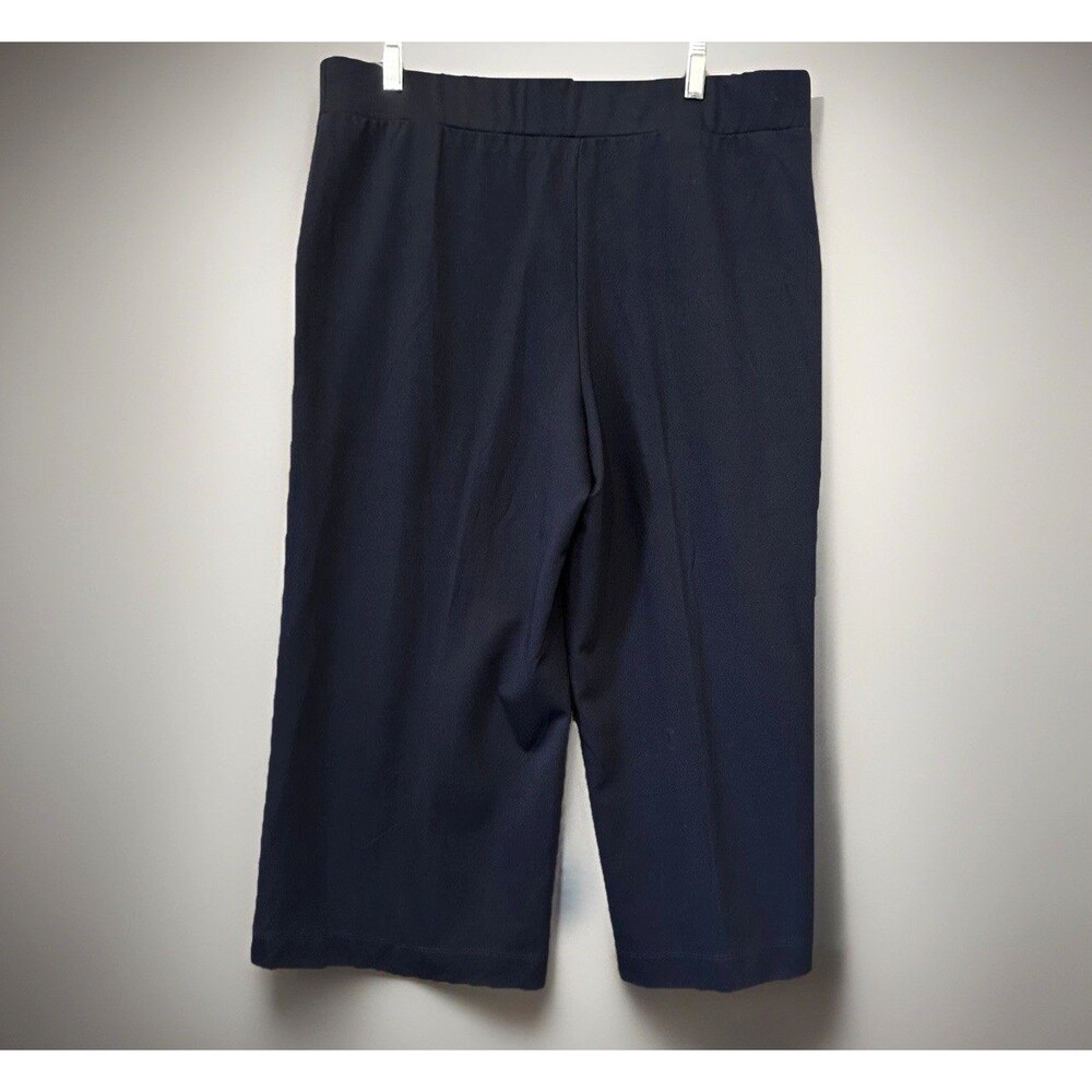 Jason Wu Cropped Pants Wide Leg Career Sz Large Knit Dressy Elastic Slacks
